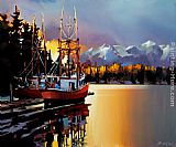 Michael Pacher Paintings - Docked on the Stillness by Michael O'Toole